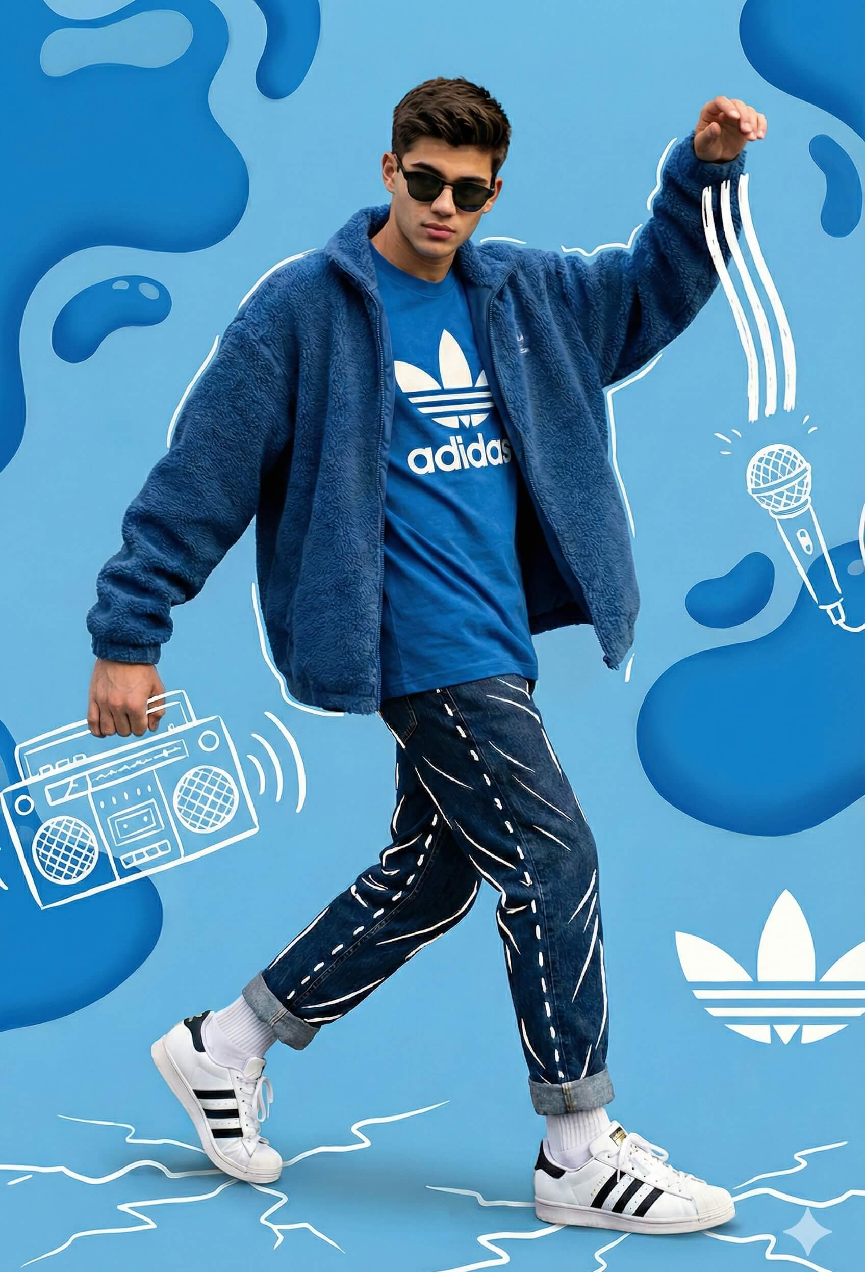 Retro Beat in Adidas Blue
